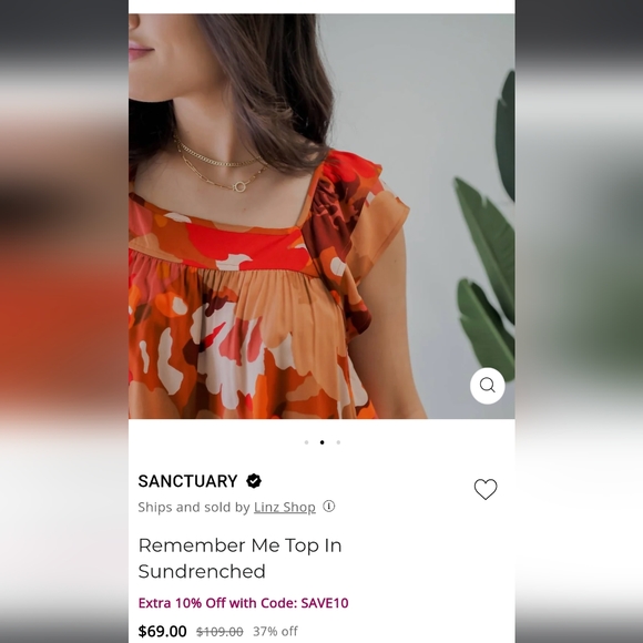 NWT SANCTUARY Sundrenched Remember Me Top, size Small - Picture 4 of 7